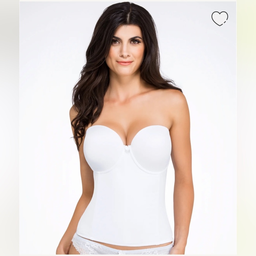Va Bien, 40DD, white bustier, worn once